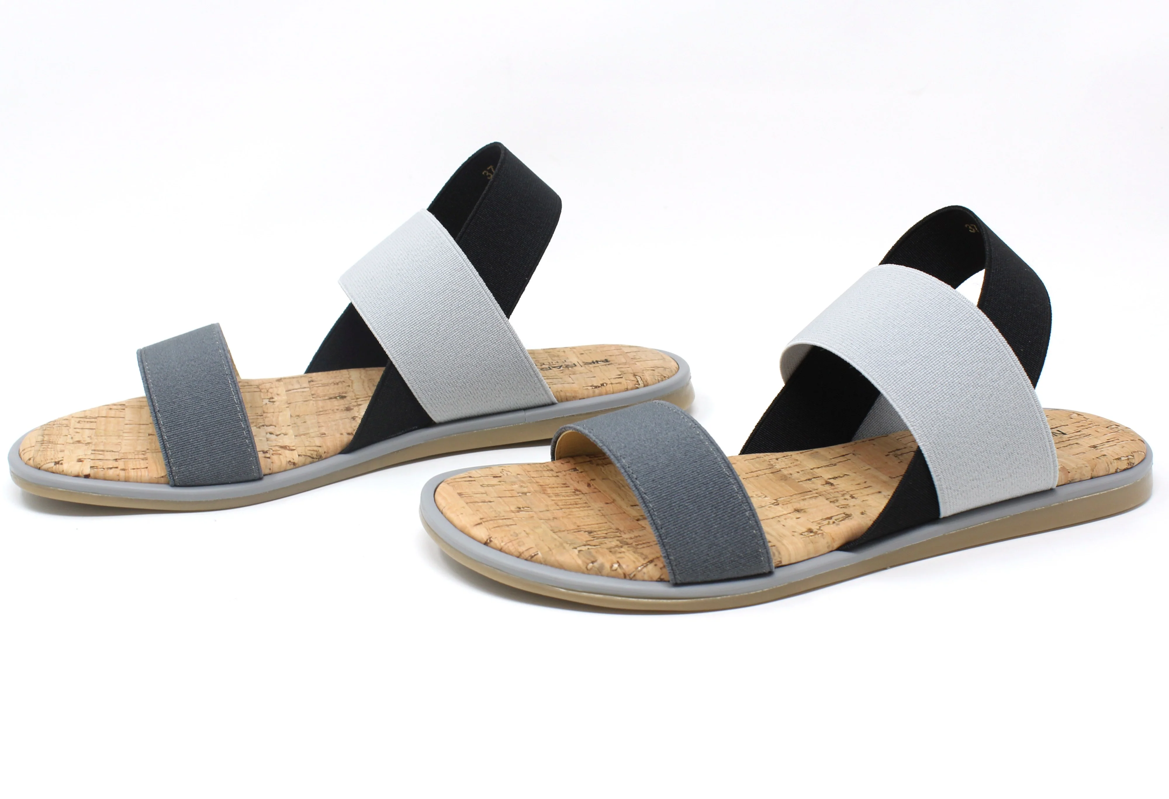 Colour Mix Elasticated Strap Sandal - Image 4