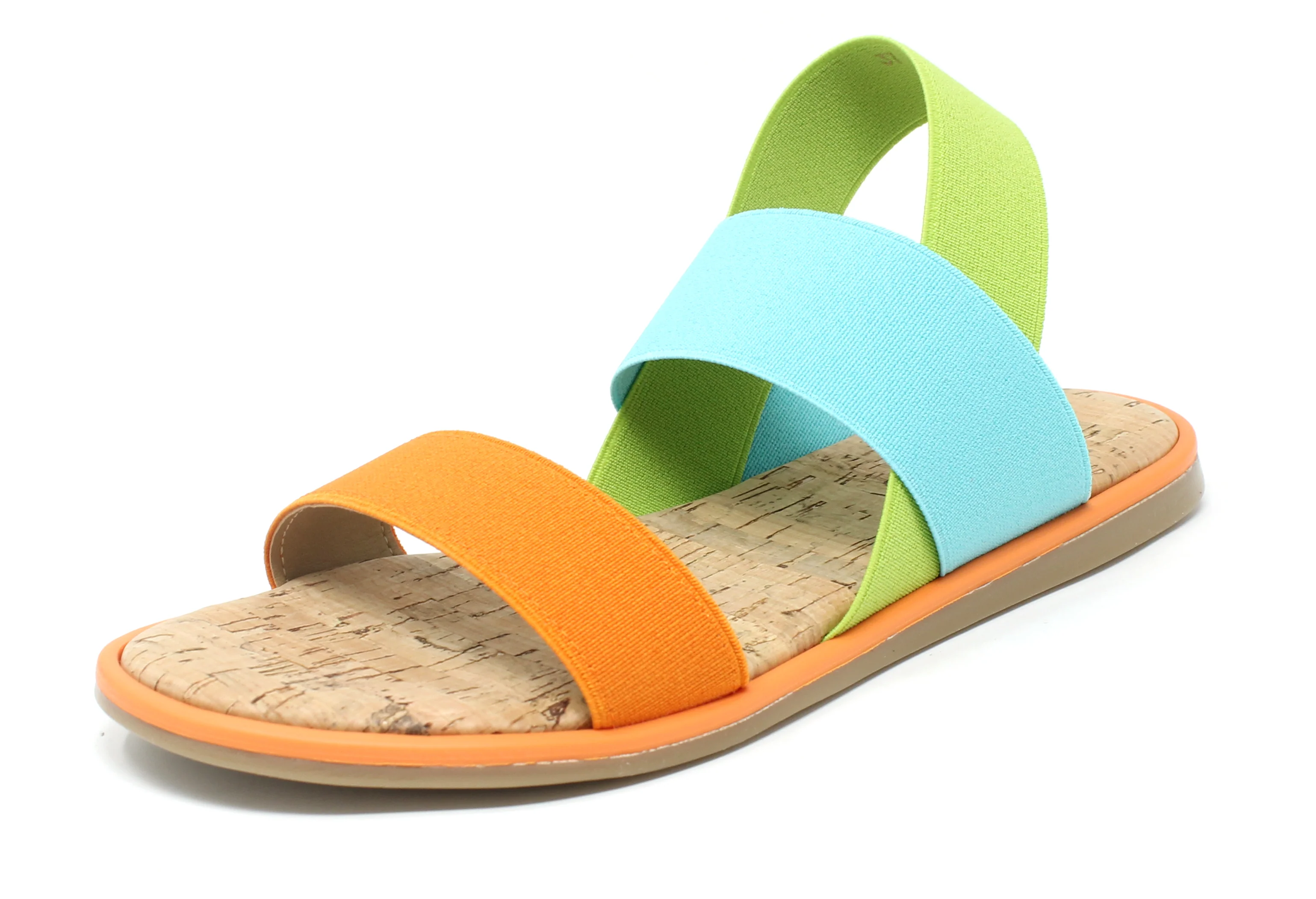 Colour Mix Elasticated Strap Sandal - Image 6