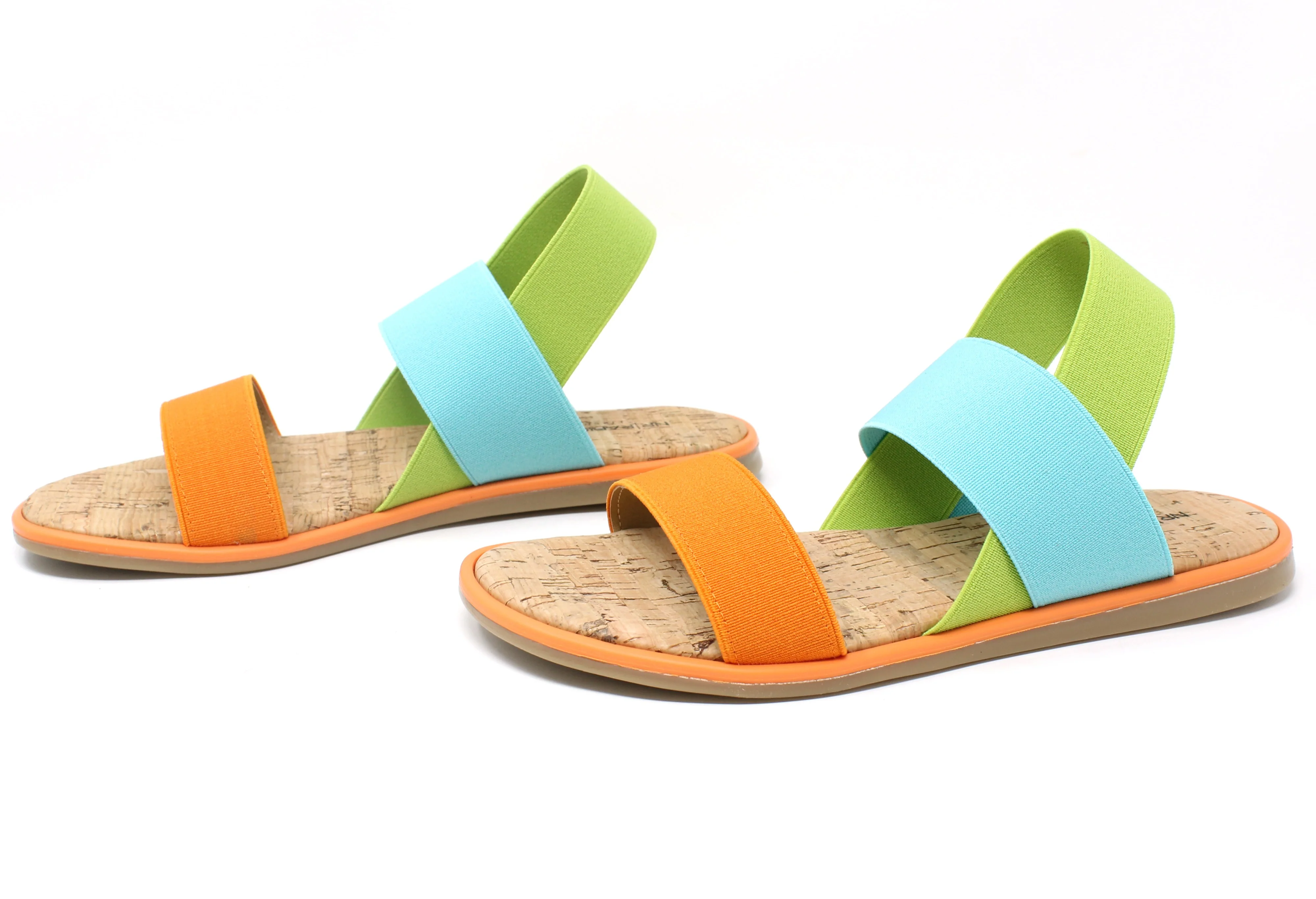 Colour Mix Elasticated Strap Sandal - Image 8