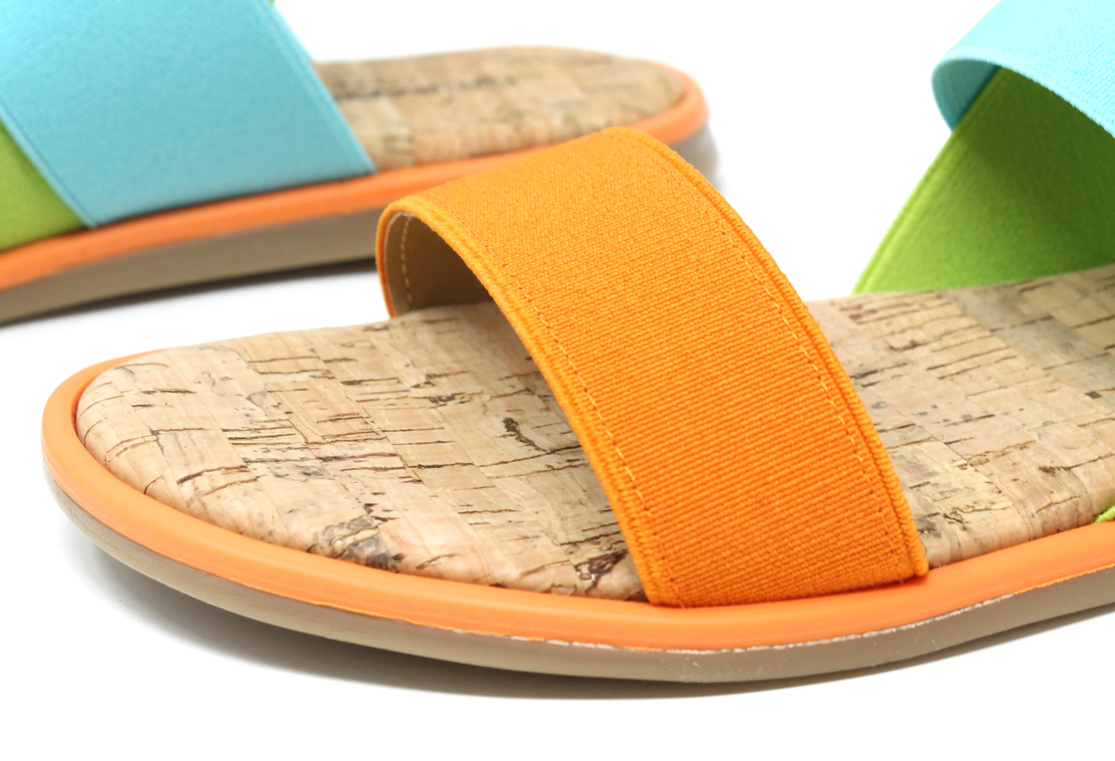 Colour Mix Elasticated Strap Sandal - Image 9