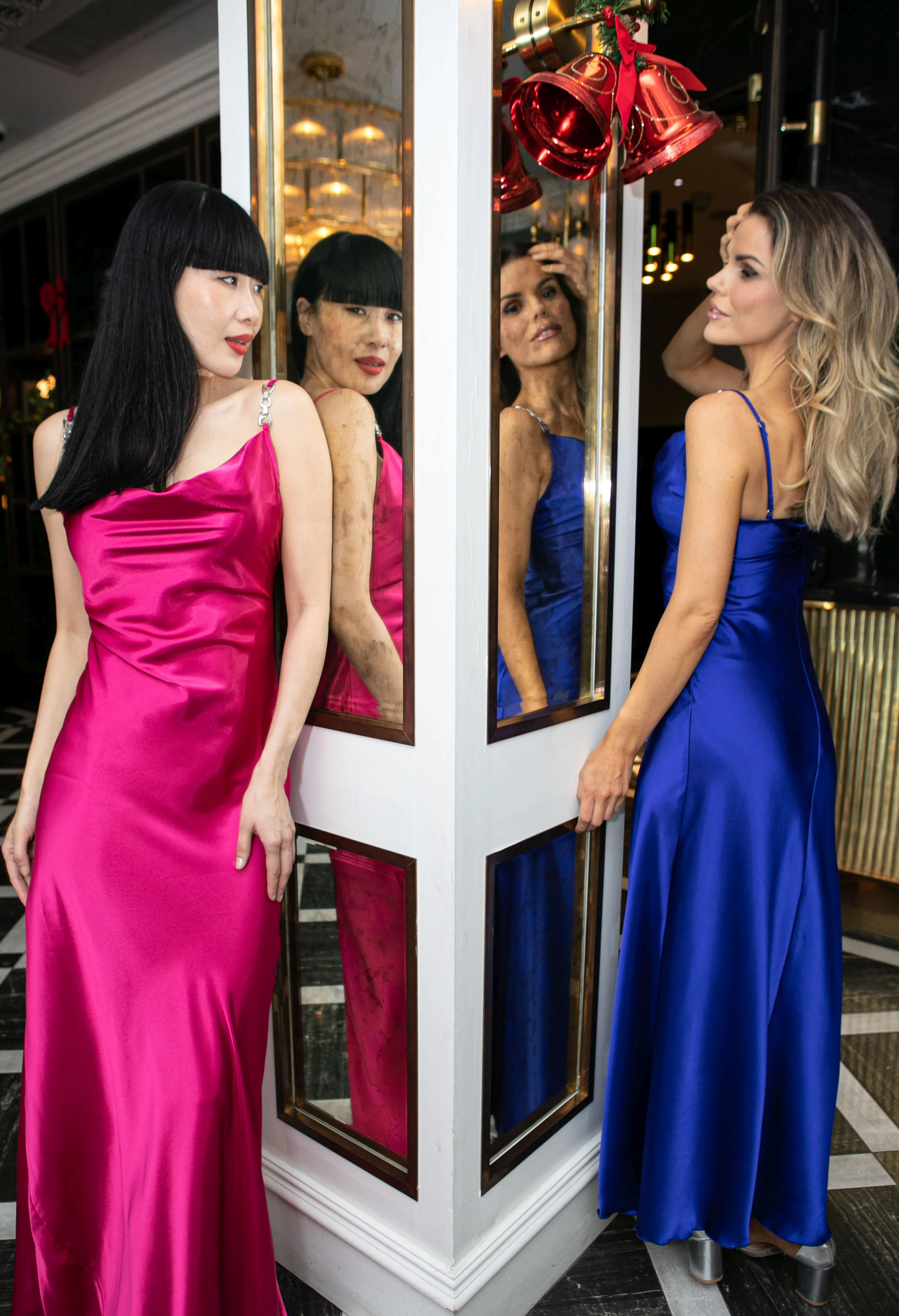 Cowl Neck Satin Feel Maxi Dress - Image 16