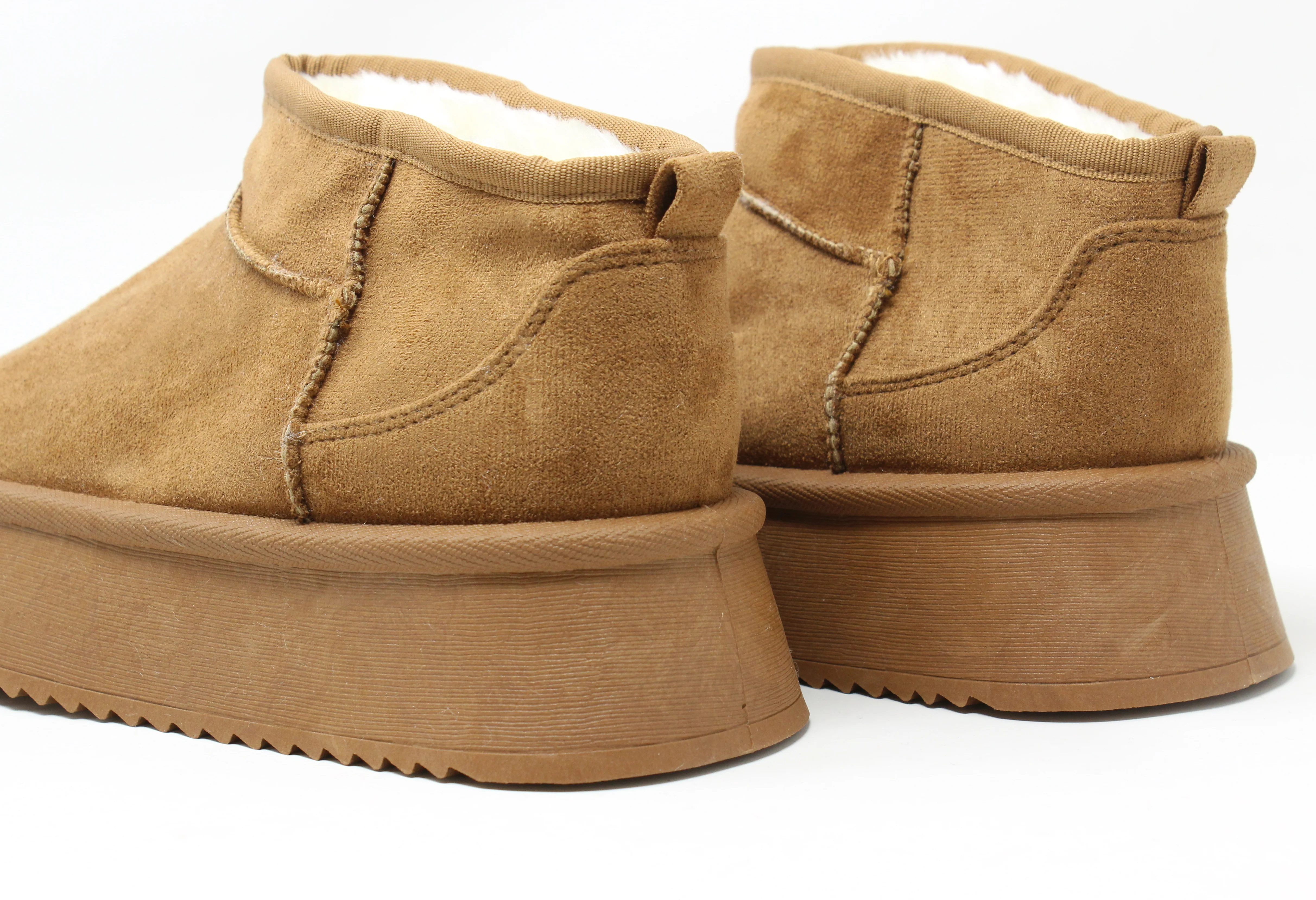 Faux Fur Lined Ankle Boot with Platform Sole - Image 10