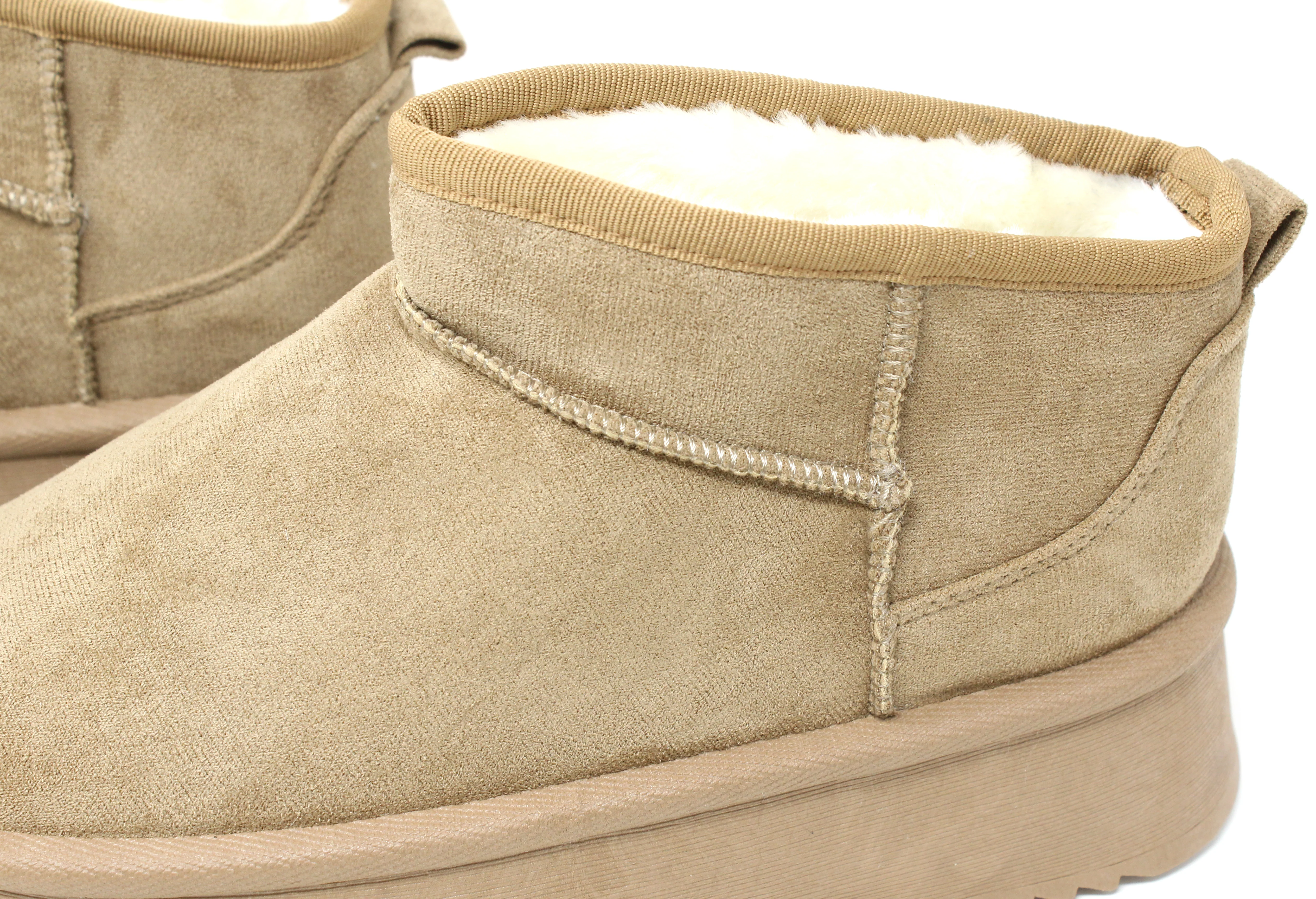 Faux Fur Lined Ankle Boot with Platform Sole - Image 13