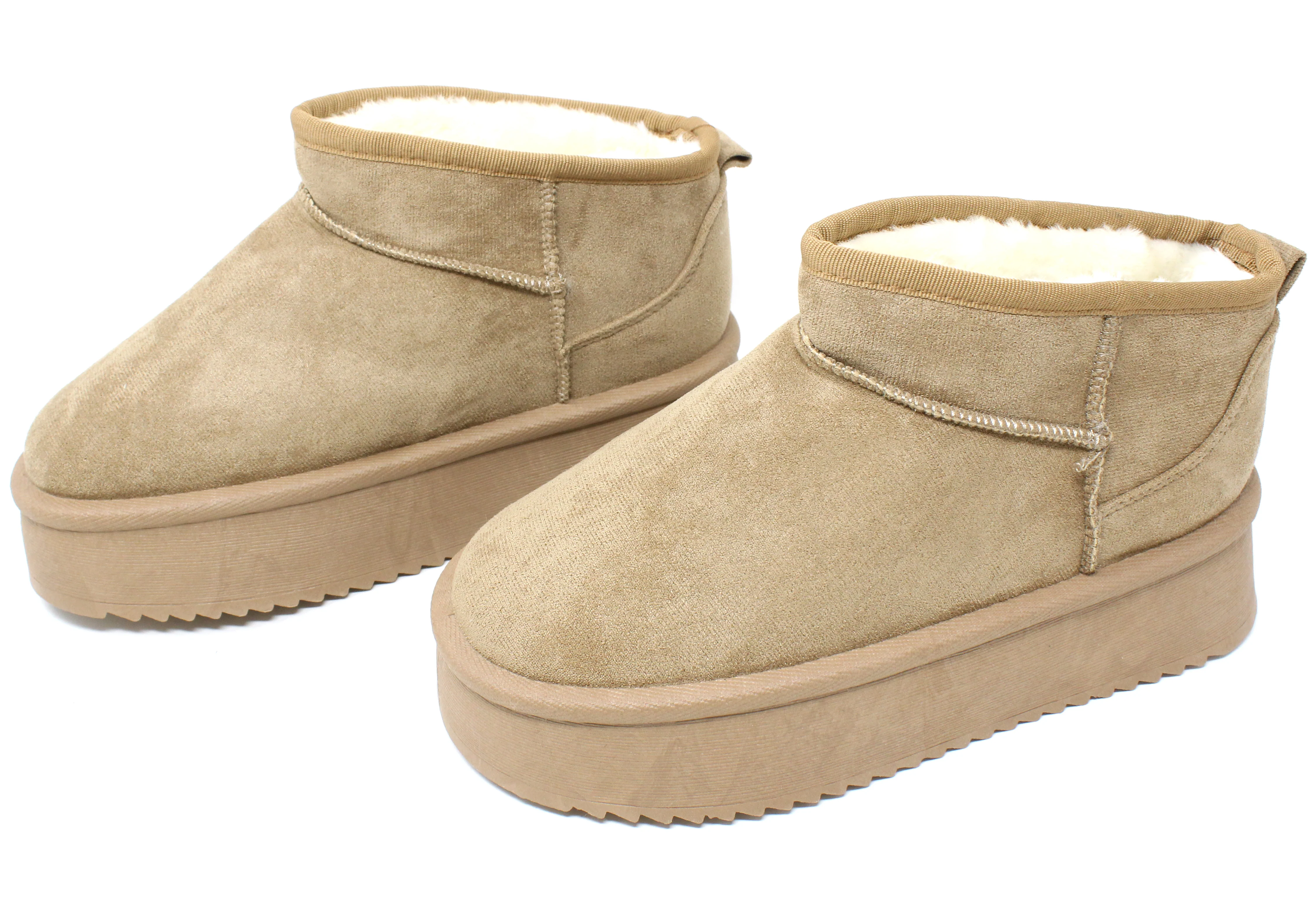 Faux Fur Lined Ankle Boot with Platform Sole - Image 14