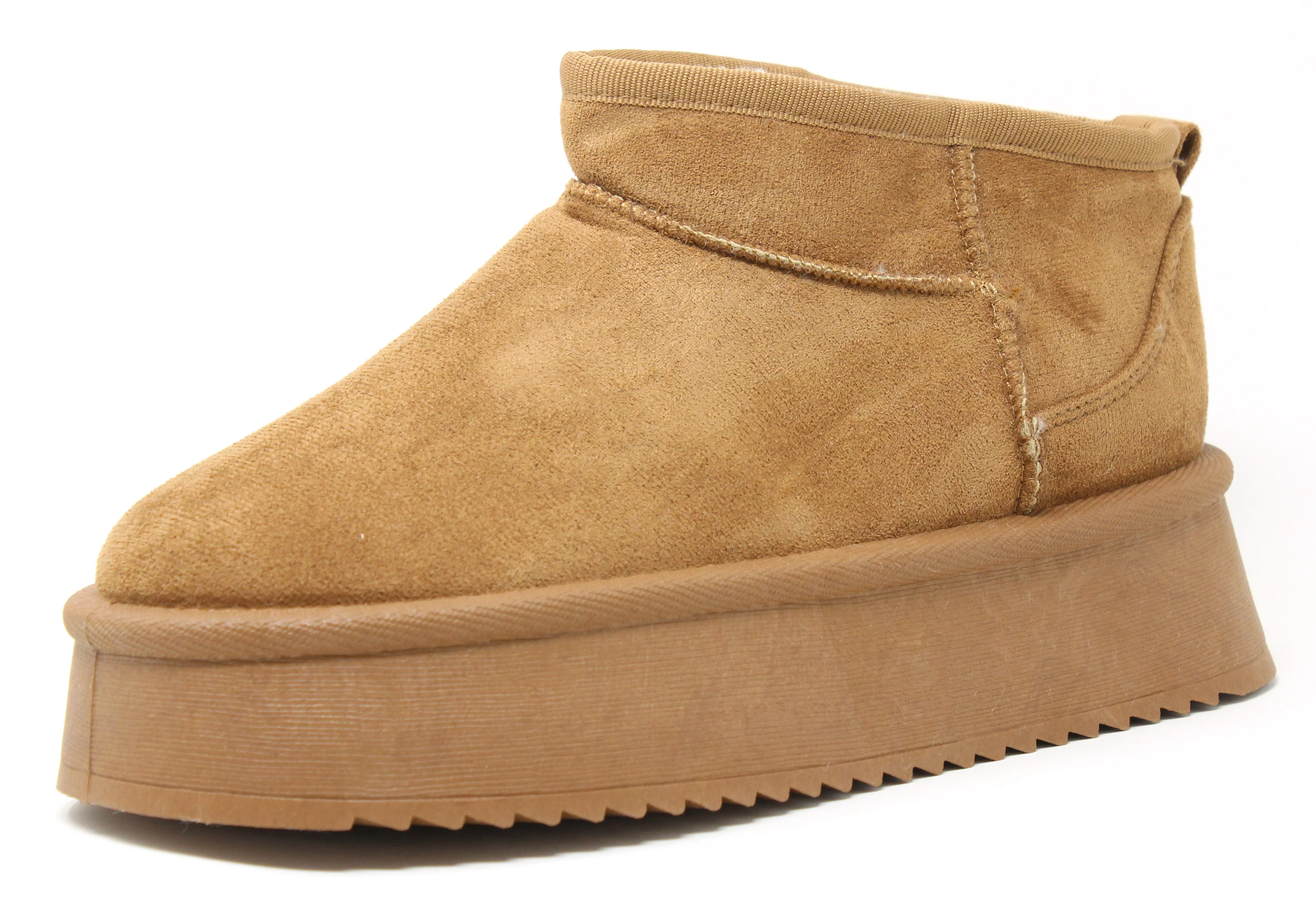 Faux Fur Lined Ankle Boot with Platform Sole - Image 7