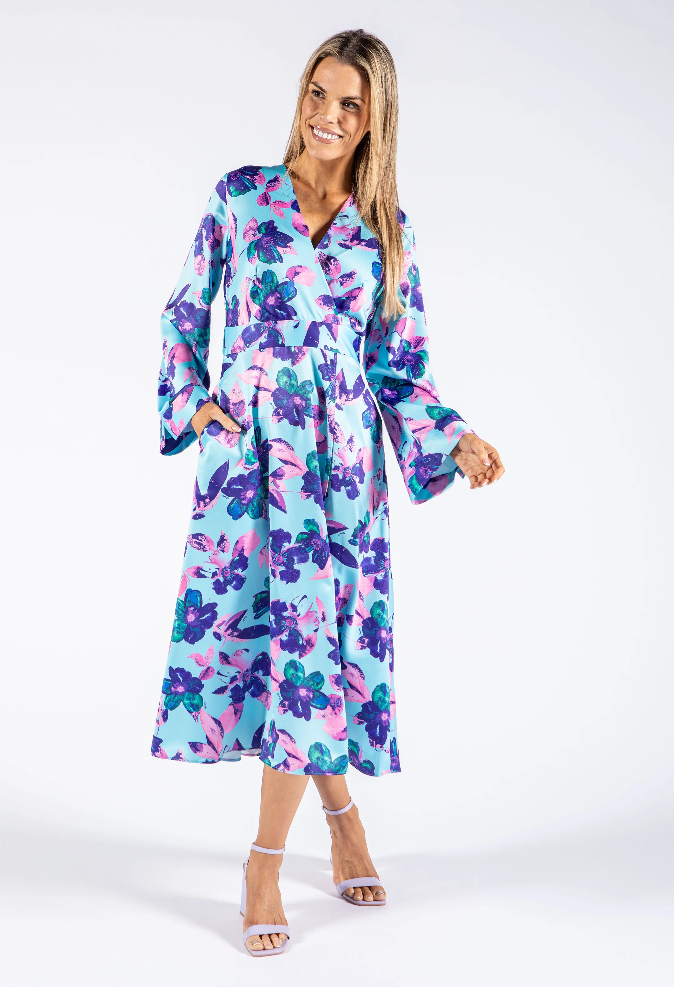 Floral Kimono Style Dress - Image 4