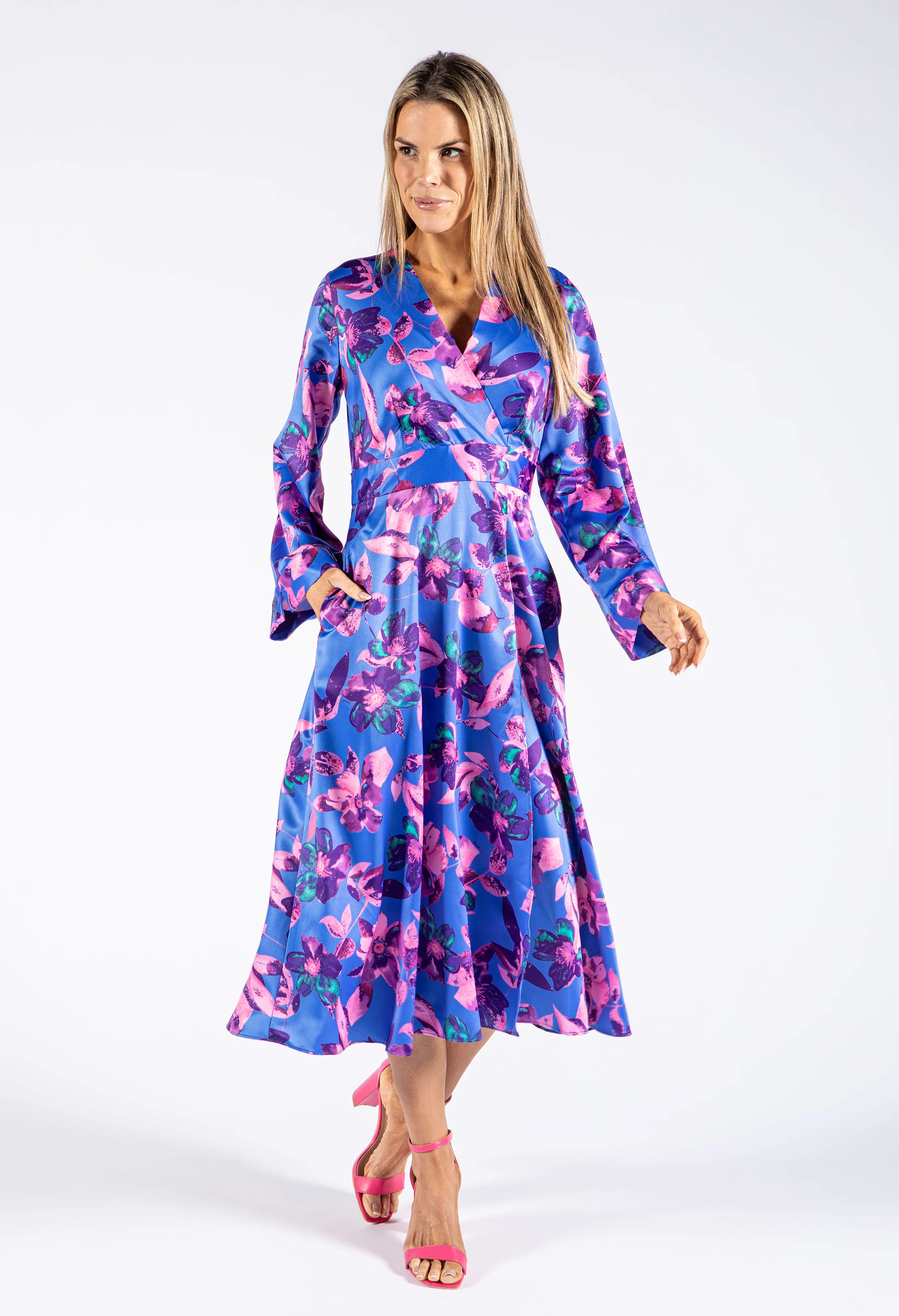 Floral Kimono Style Dress - Image 5