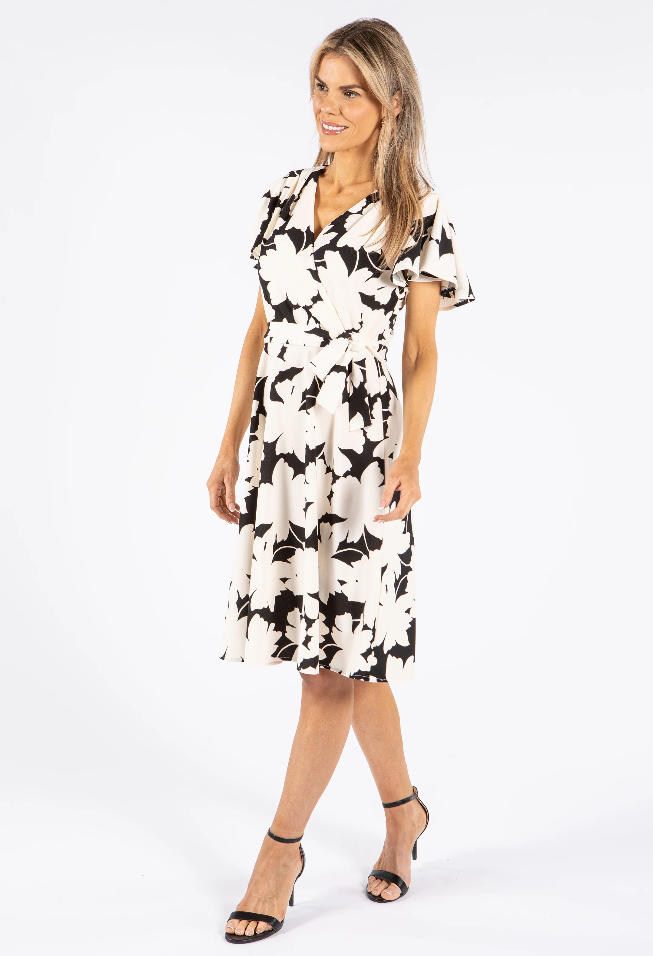 Floral Monochrome Dress - Image 3