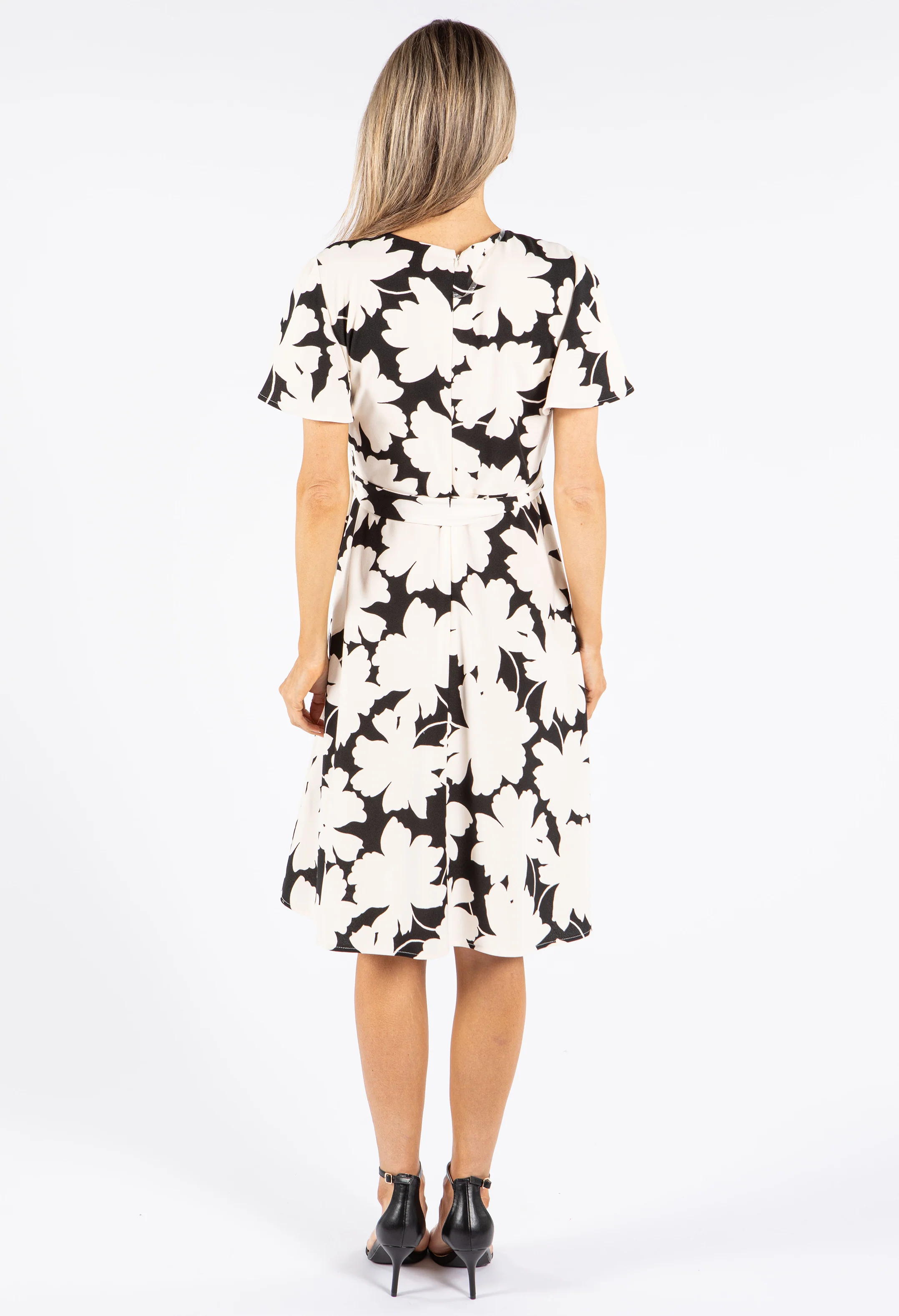 Floral Monochrome Dress - Image 4