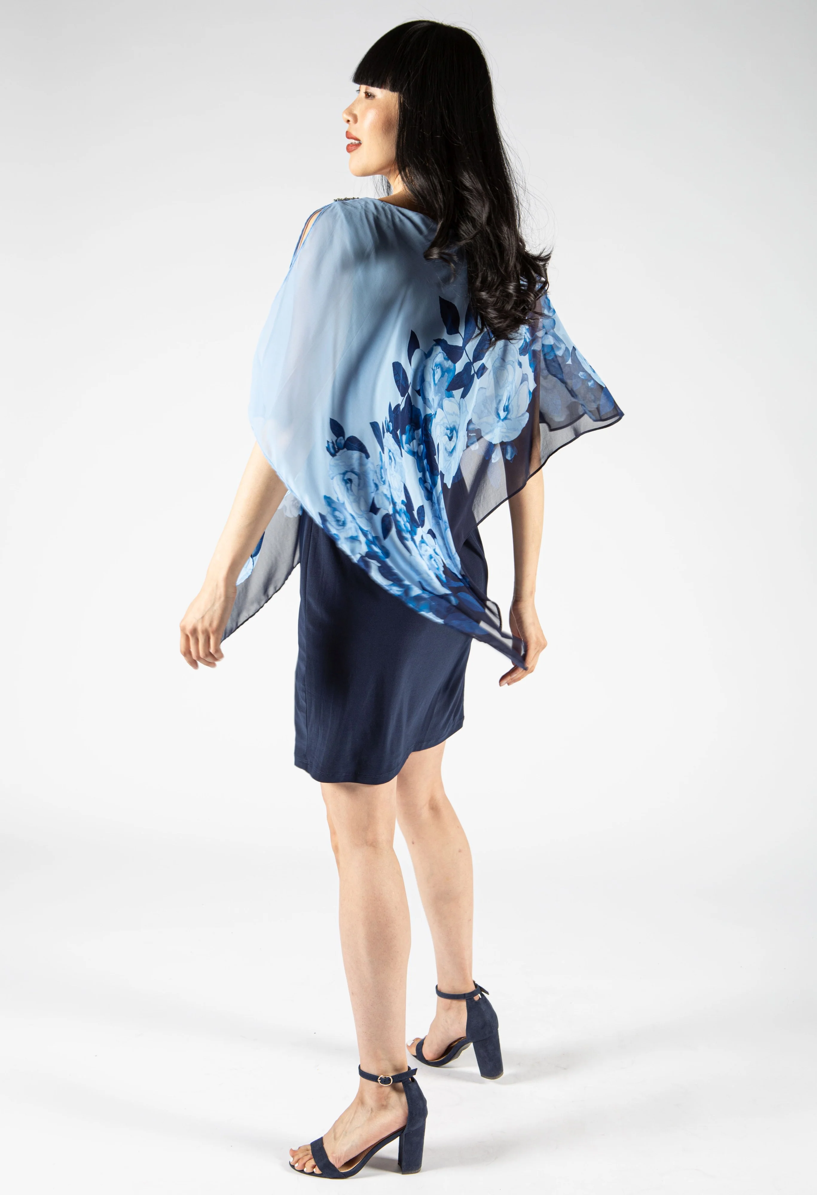 Floral Overlay Dress - Image 3