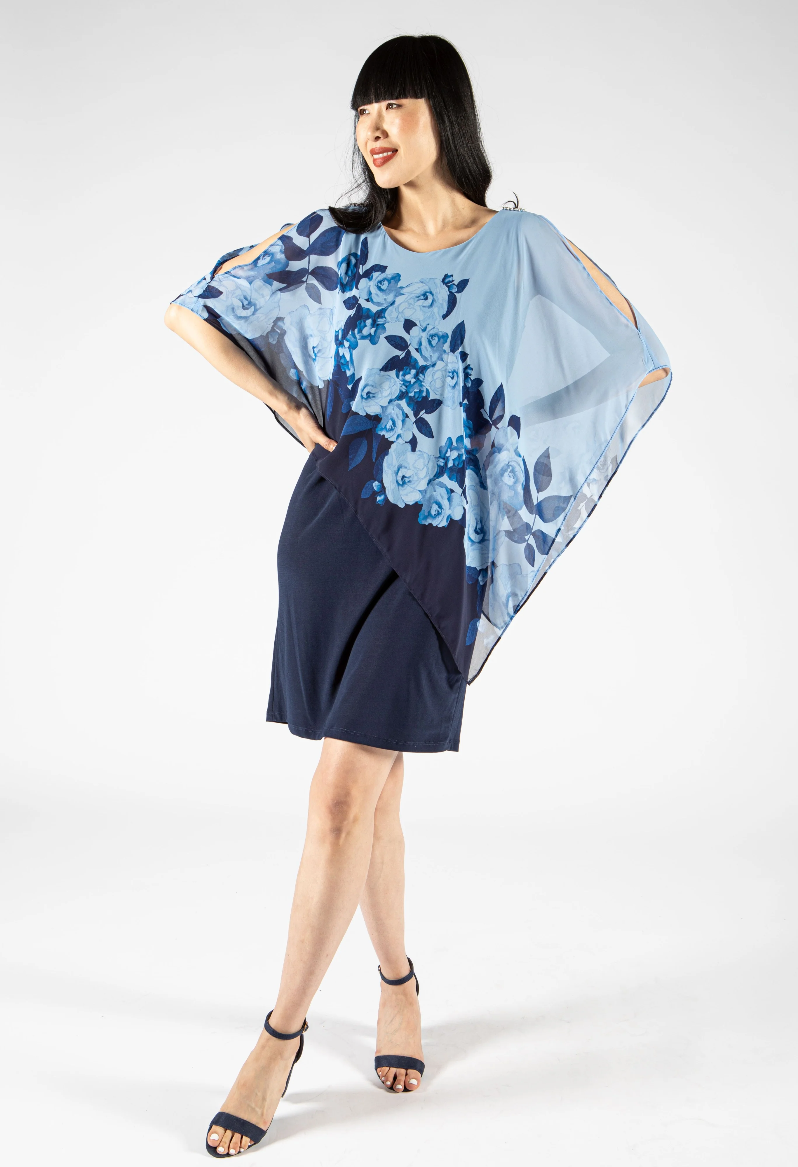 Floral Overlay Dress - Image 5