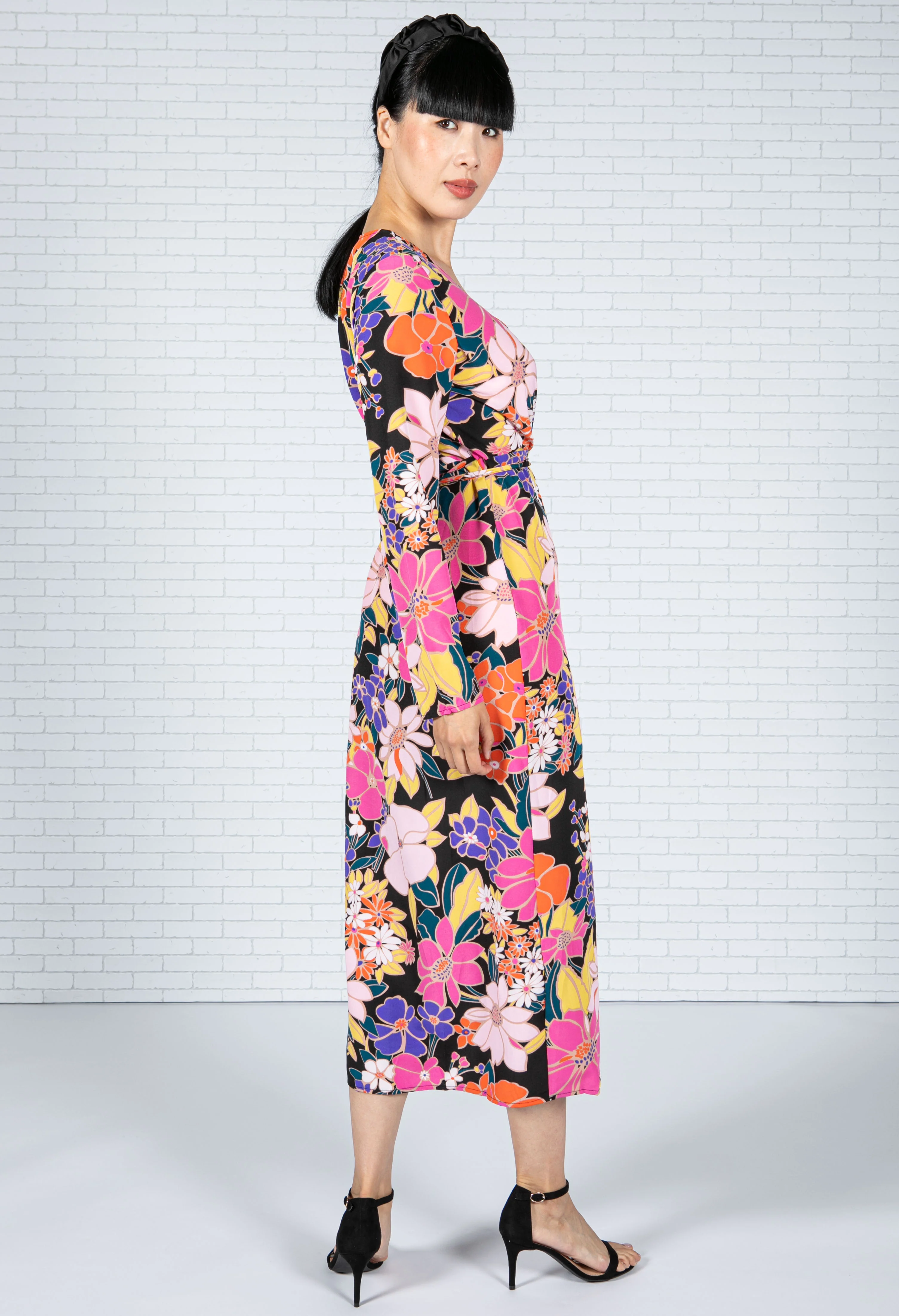 Floral Pop Wrap Dress-1 - Image 3