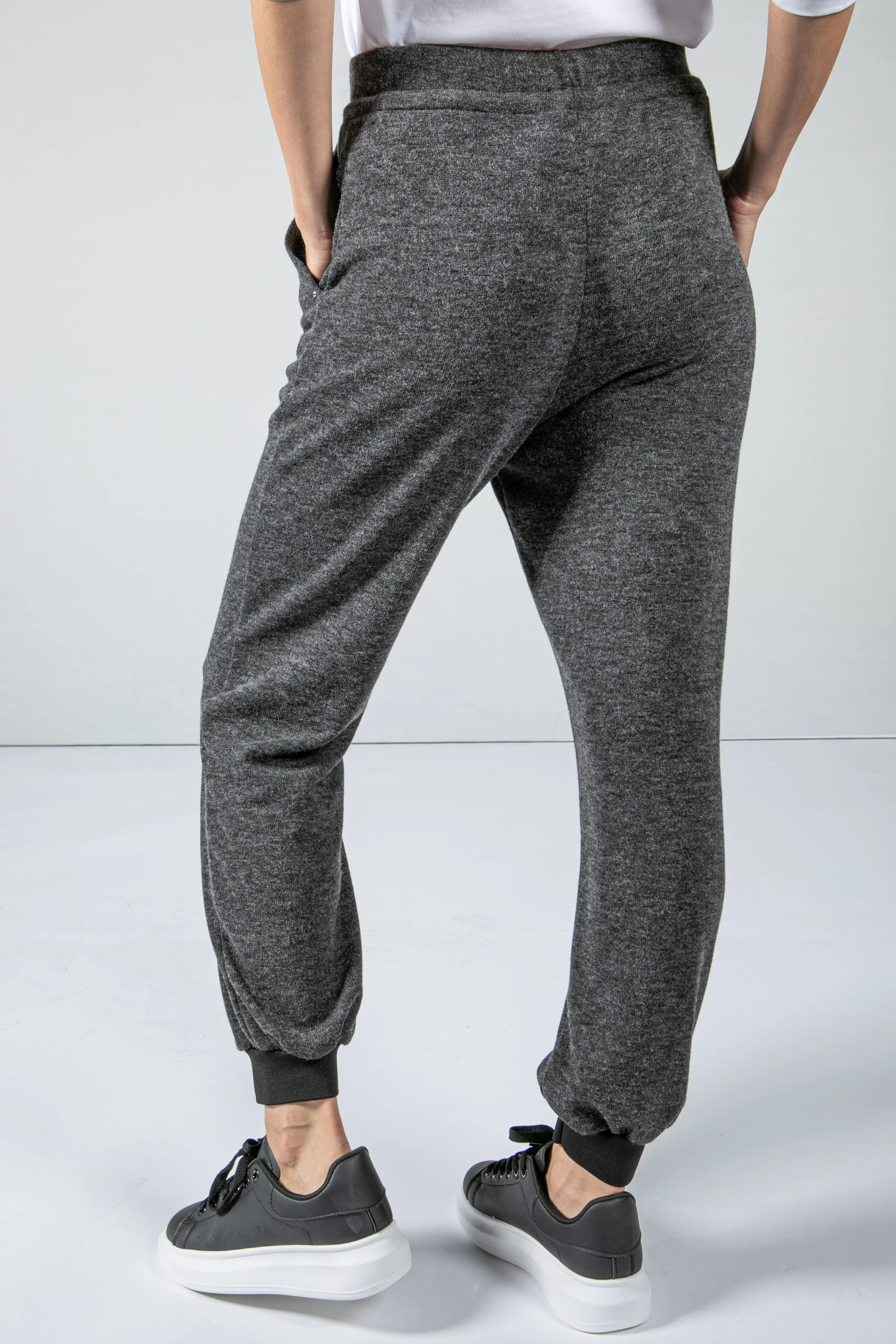 Grey Knitted Joggers - Image 3
