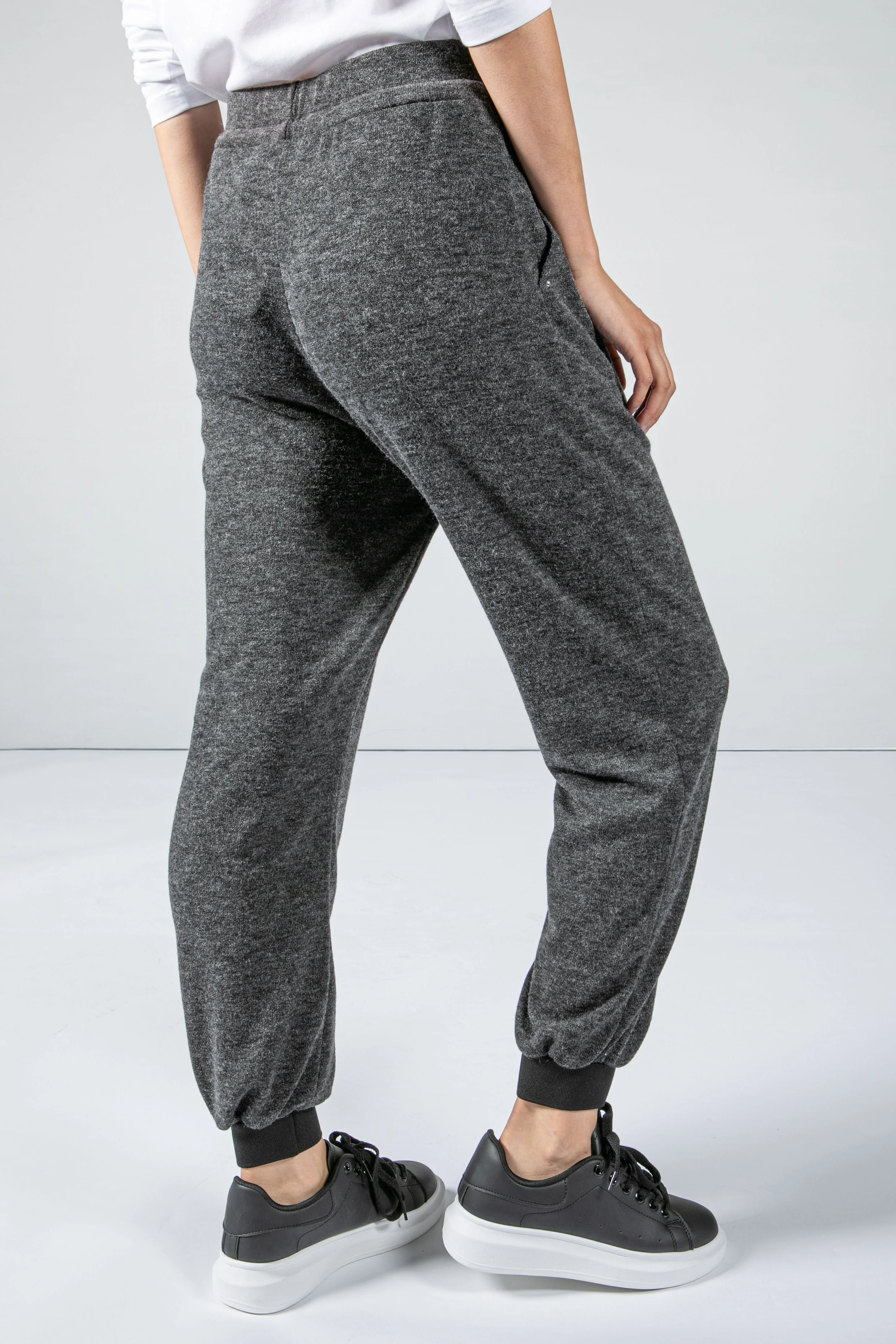 Grey Knitted Joggers - Image 5