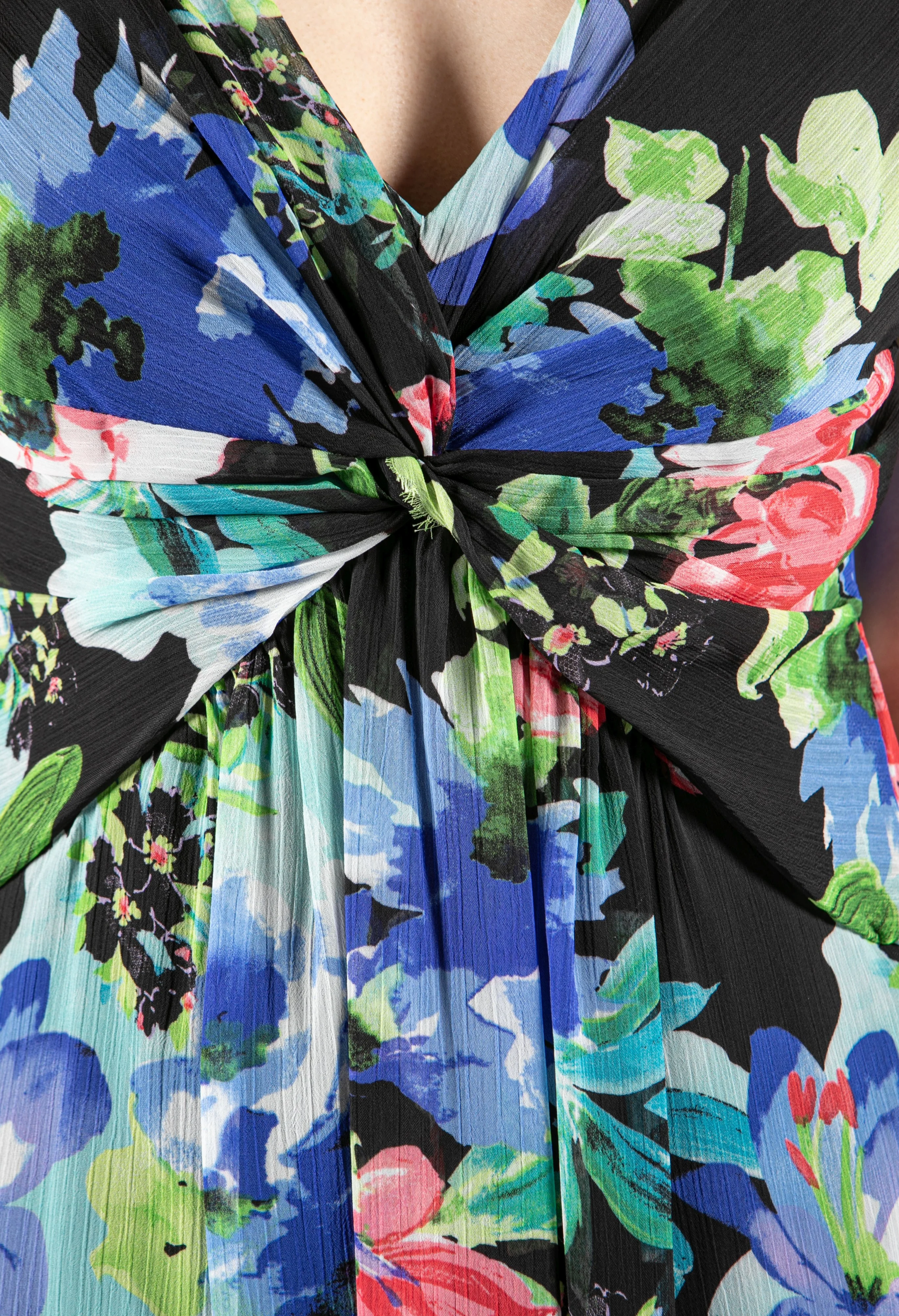 Knot Detail Floral Sleeveless Dress - Image 5