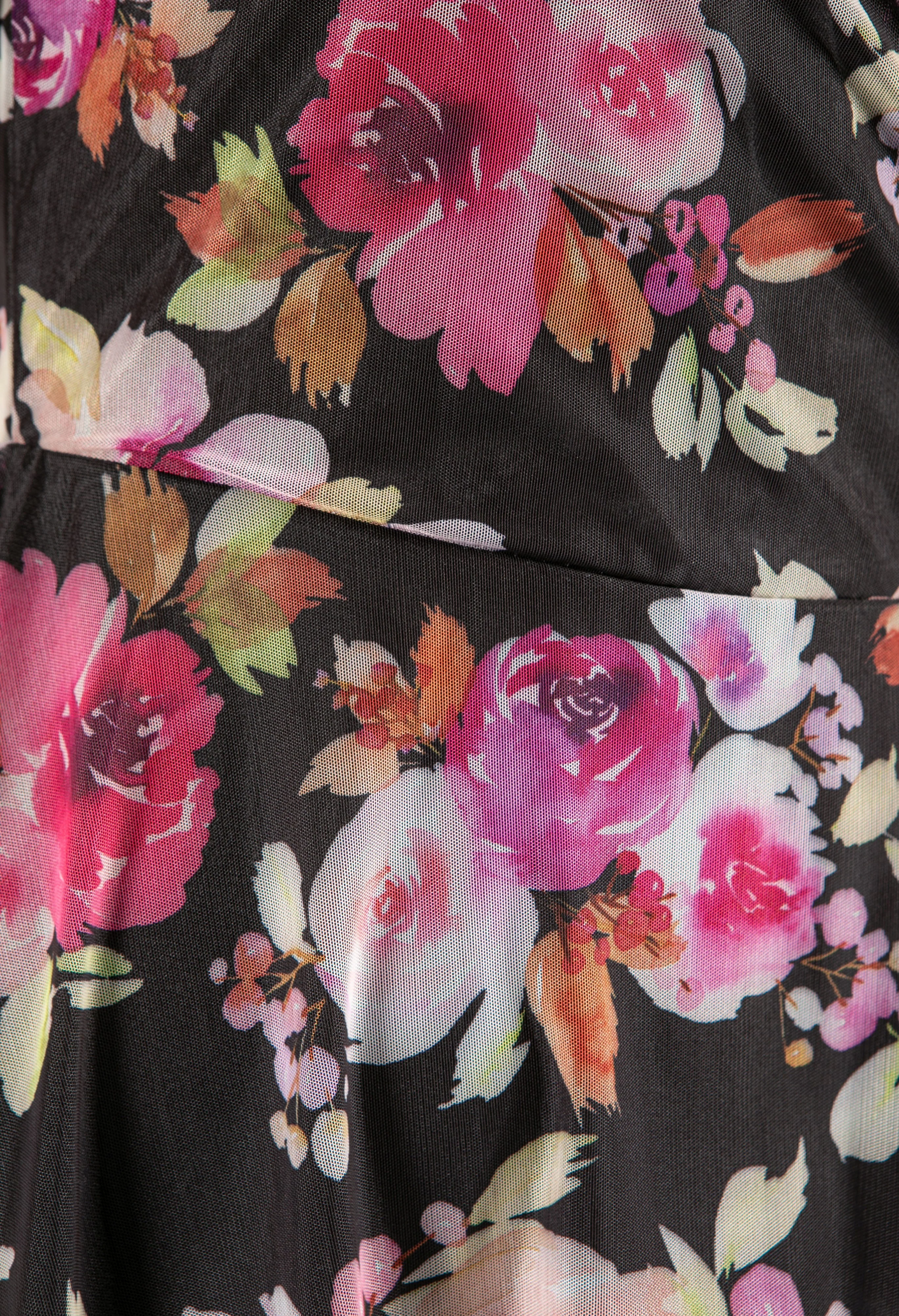 Mesh Floral Print Dress - Image 4