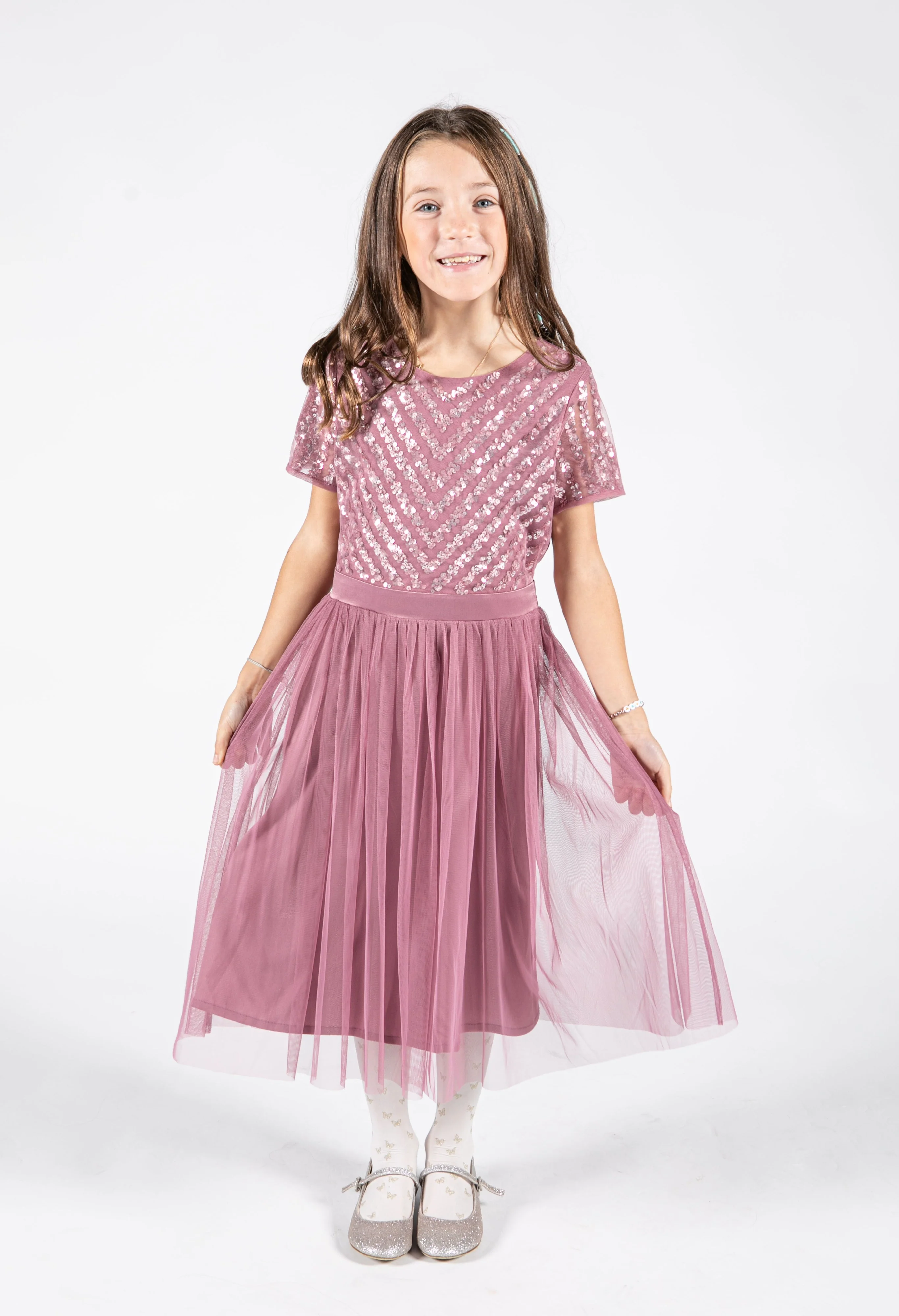 Mini Maya Stripe Embellished Midi Dress With Bow - Image 14