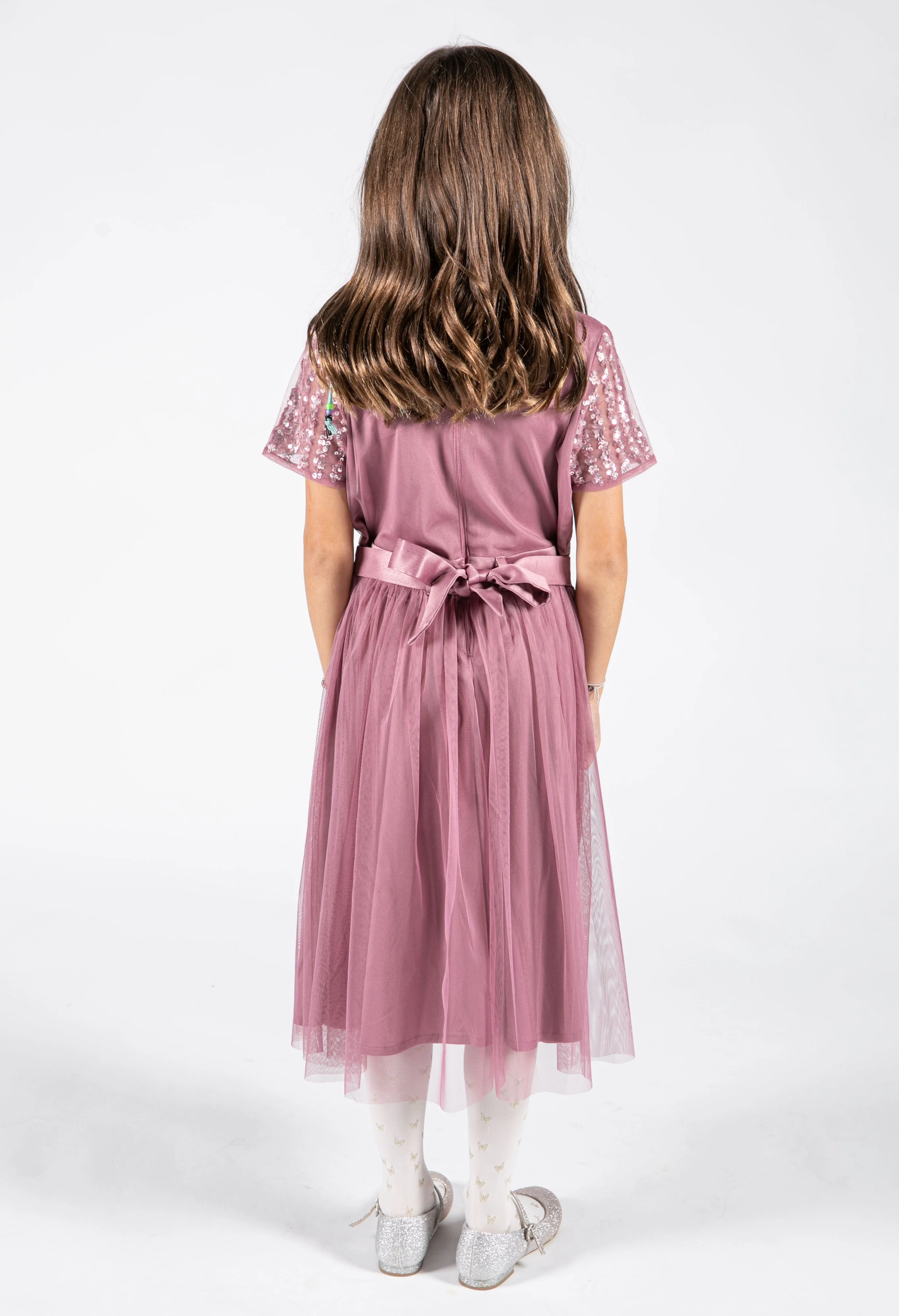 Mini Maya Stripe Embellished Midi Dress With Bow - Image 16