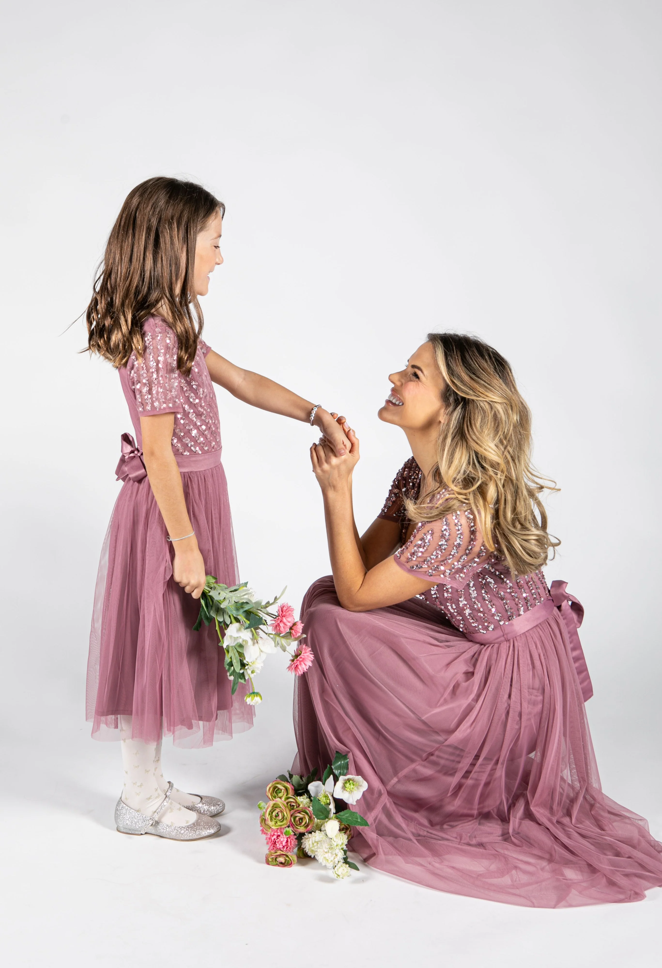 Mini Maya Stripe Embellished Midi Dress With Bow - Image 19