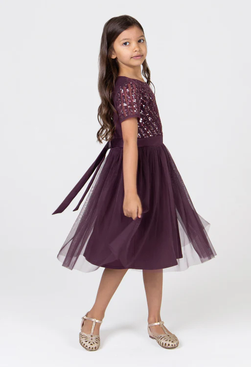 Mini Maya Stripe Embellished Midi Dress With Bow - Image 7