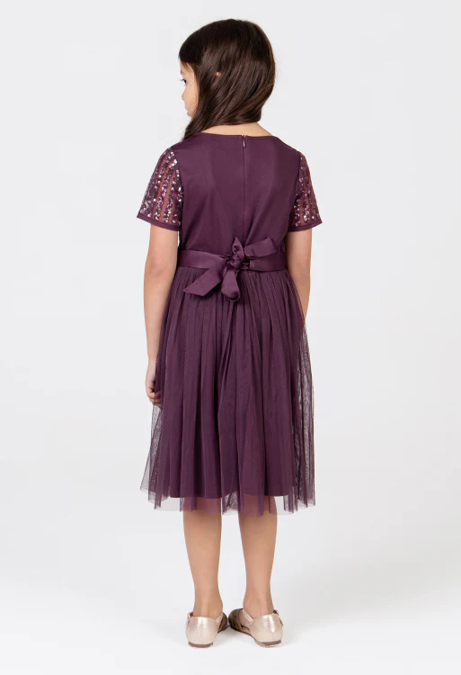 Mini Maya Stripe Embellished Midi Dress With Bow - Image 8