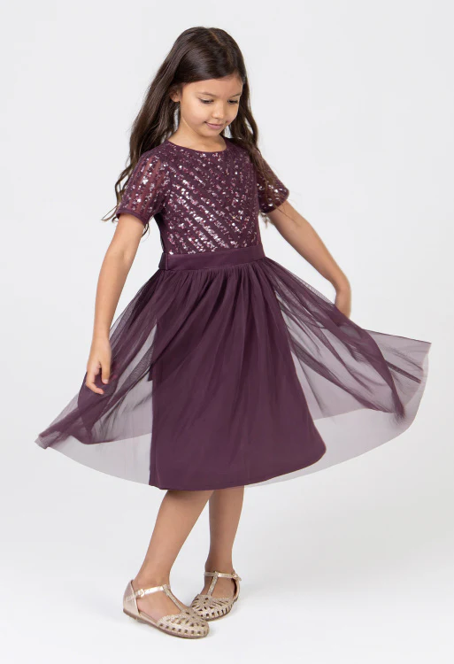 Mini Maya Stripe Embellished Midi Dress With Bow - Image 9