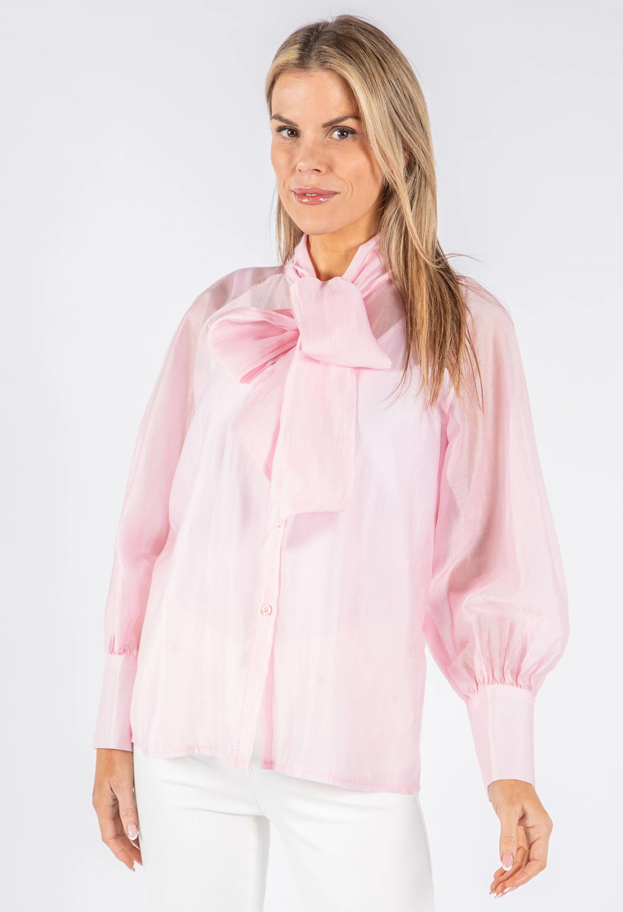 Pussy Bow Tencel Blouse - Image 10