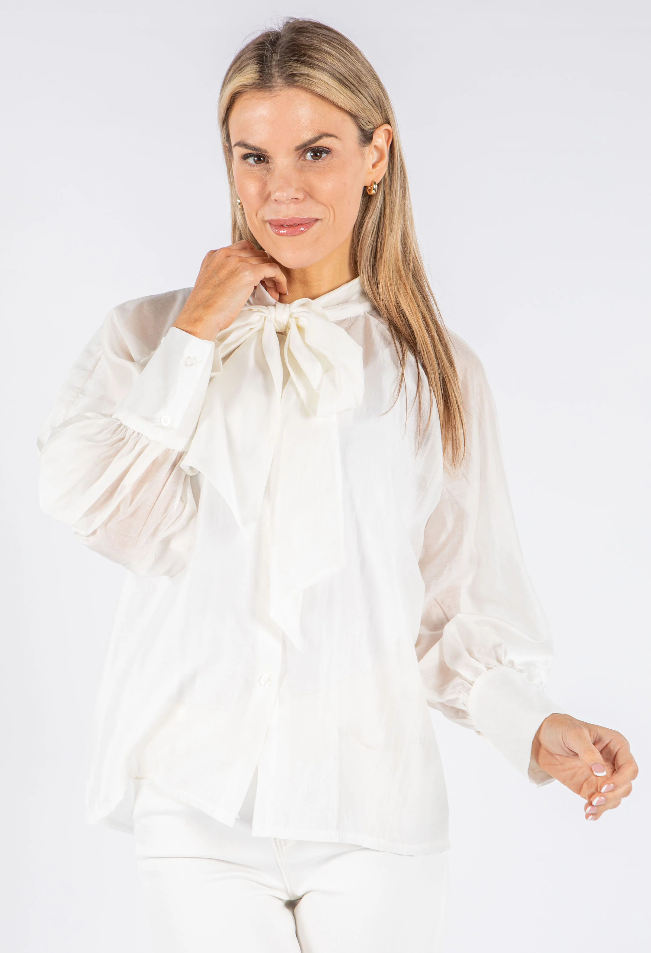 Pussy Bow Tencel Blouse - Image 17