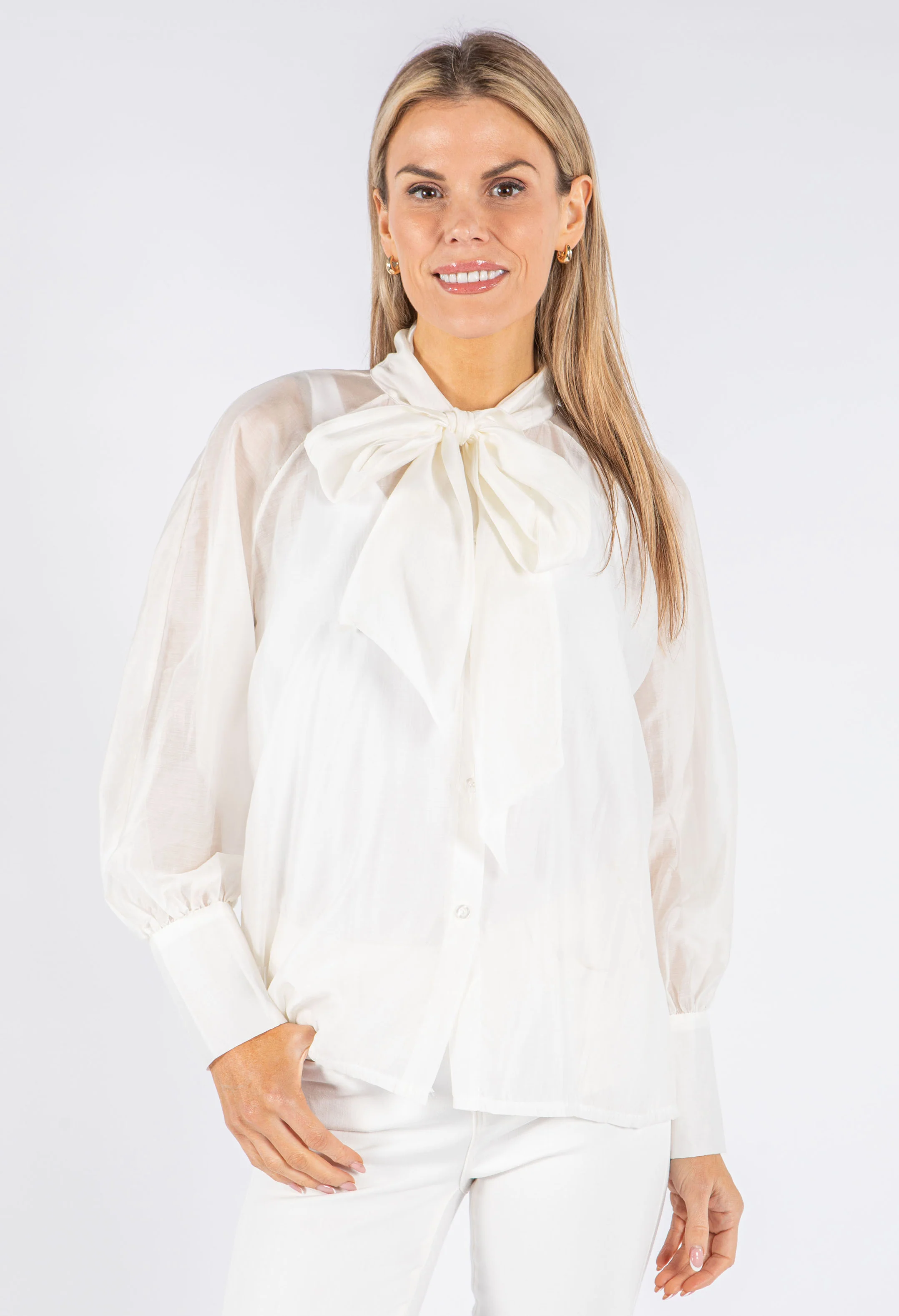 Pussy Bow Tencel Blouse - Image 19