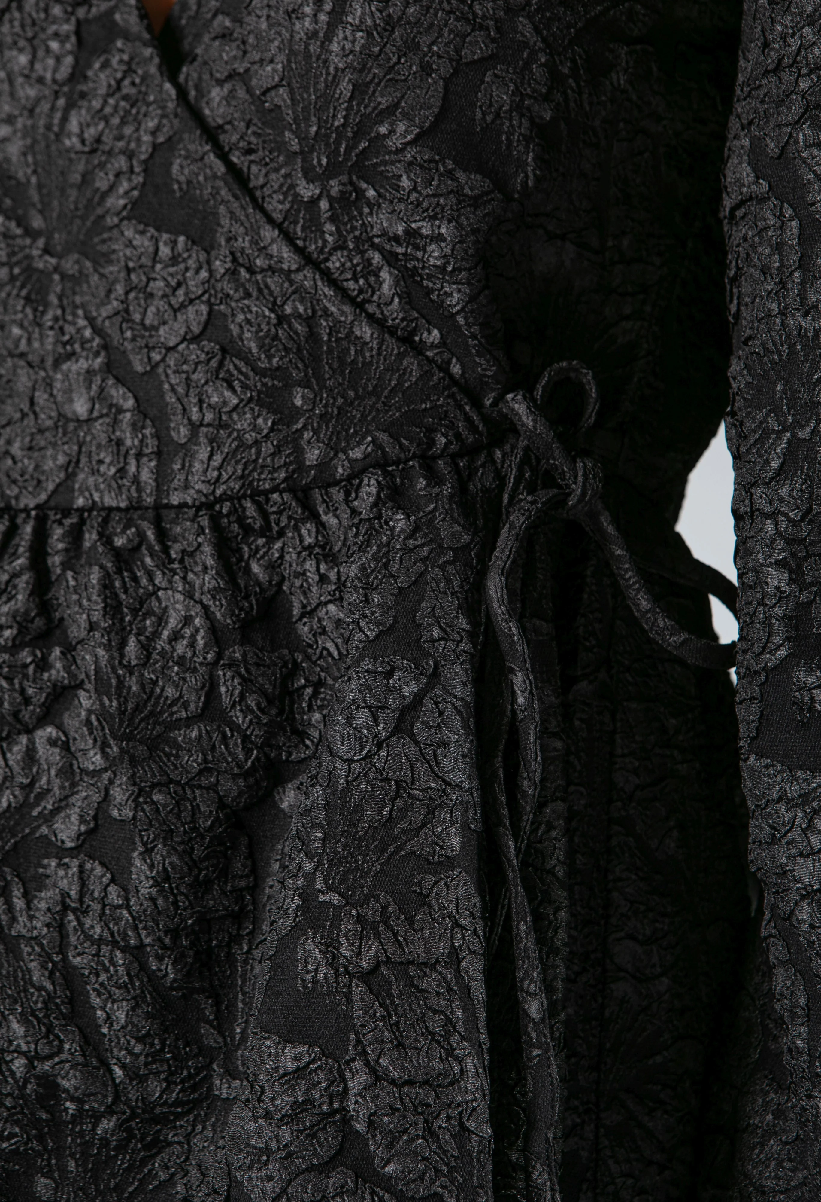 Textured Short Wrap Dress - Image 11