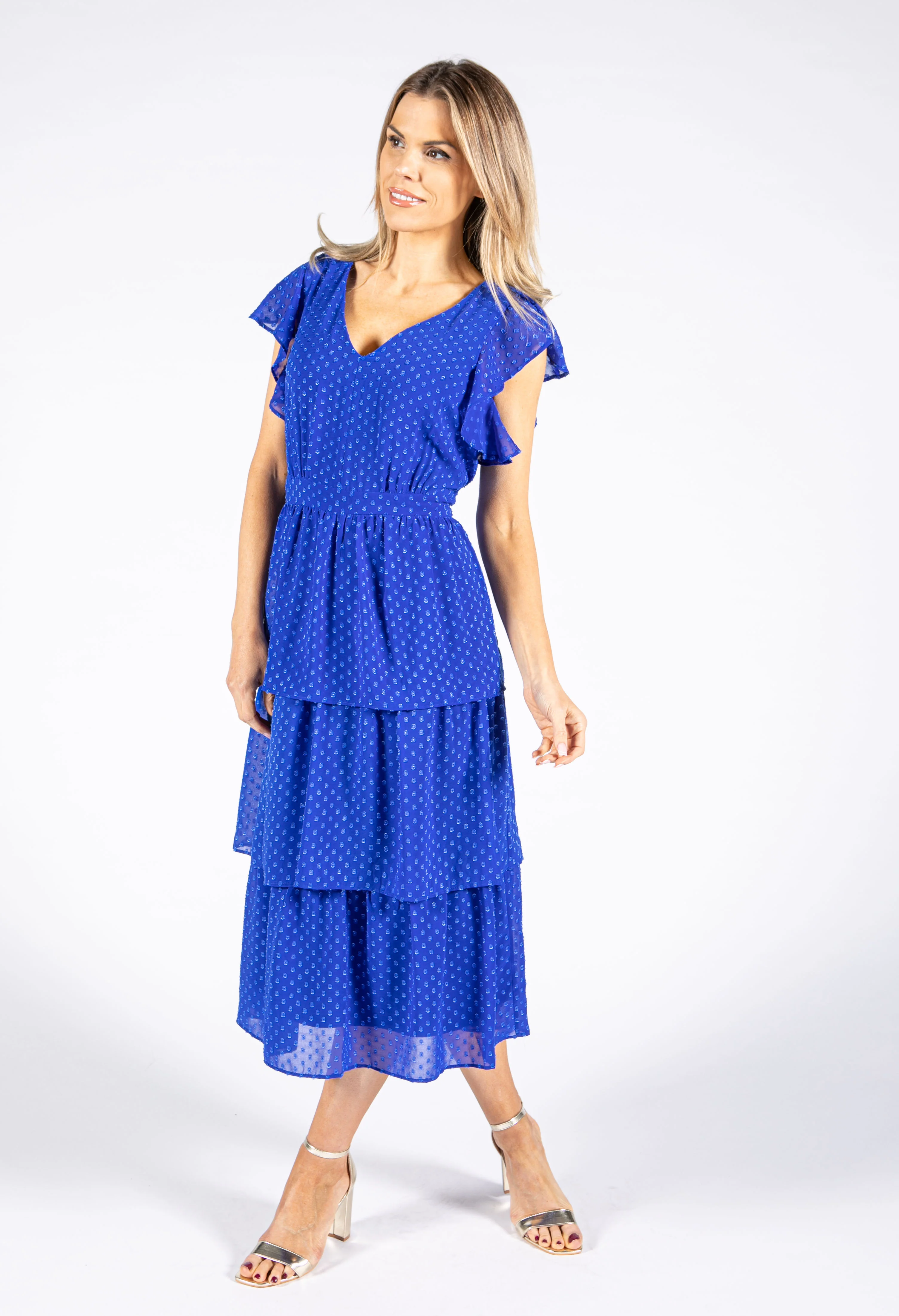 Textured Tiered Dress - Image 3