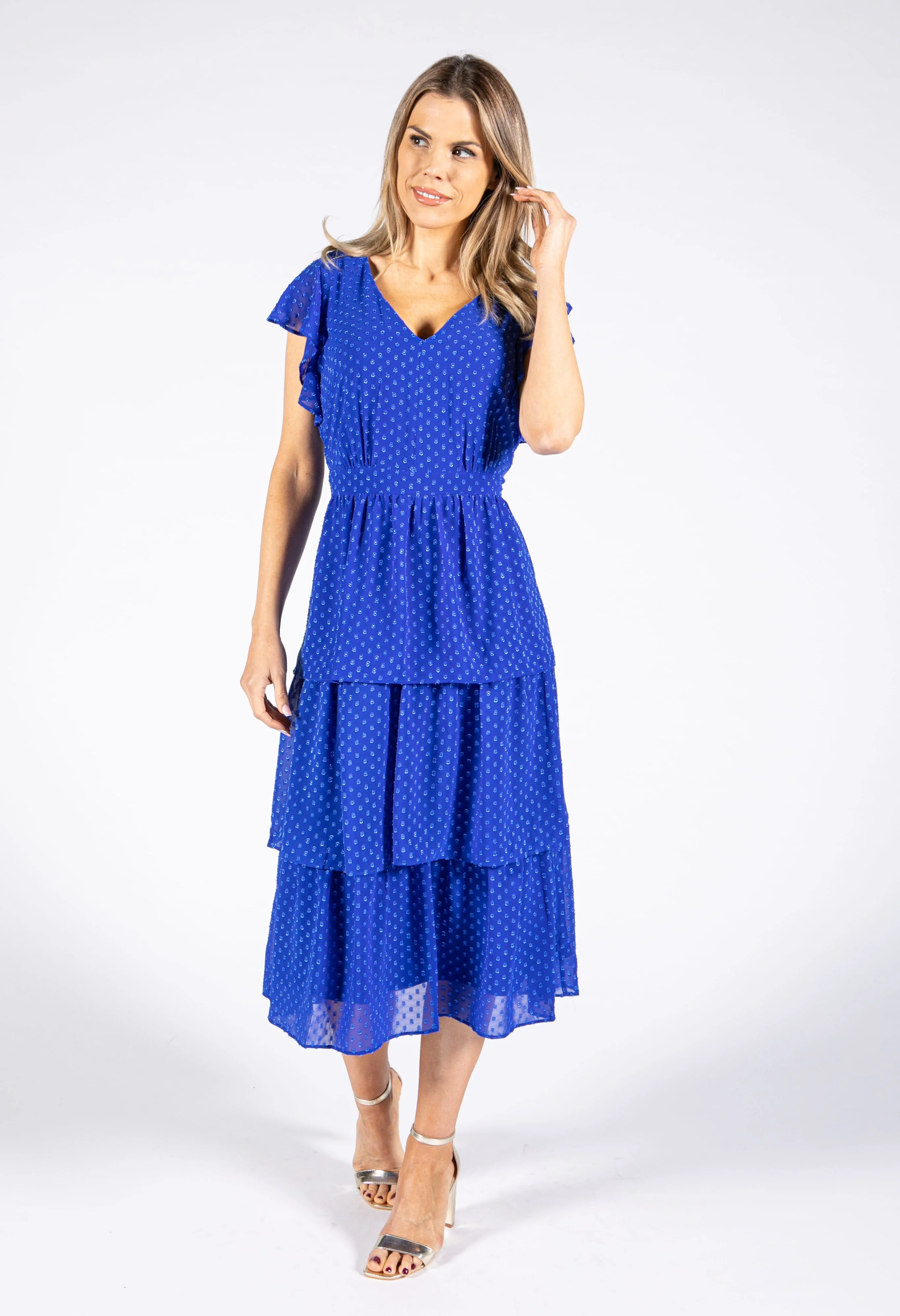 Textured Tiered Dress - Image 6