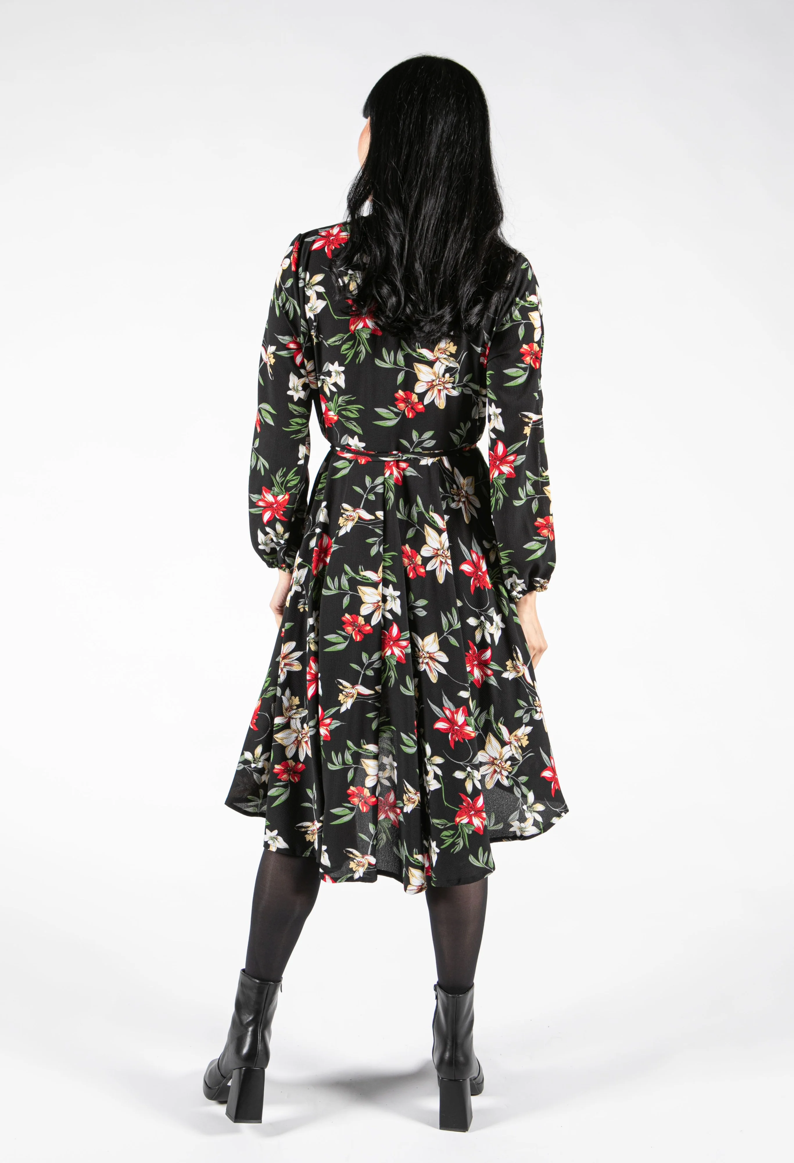Winter Blossom Wrap Dress - Image 3