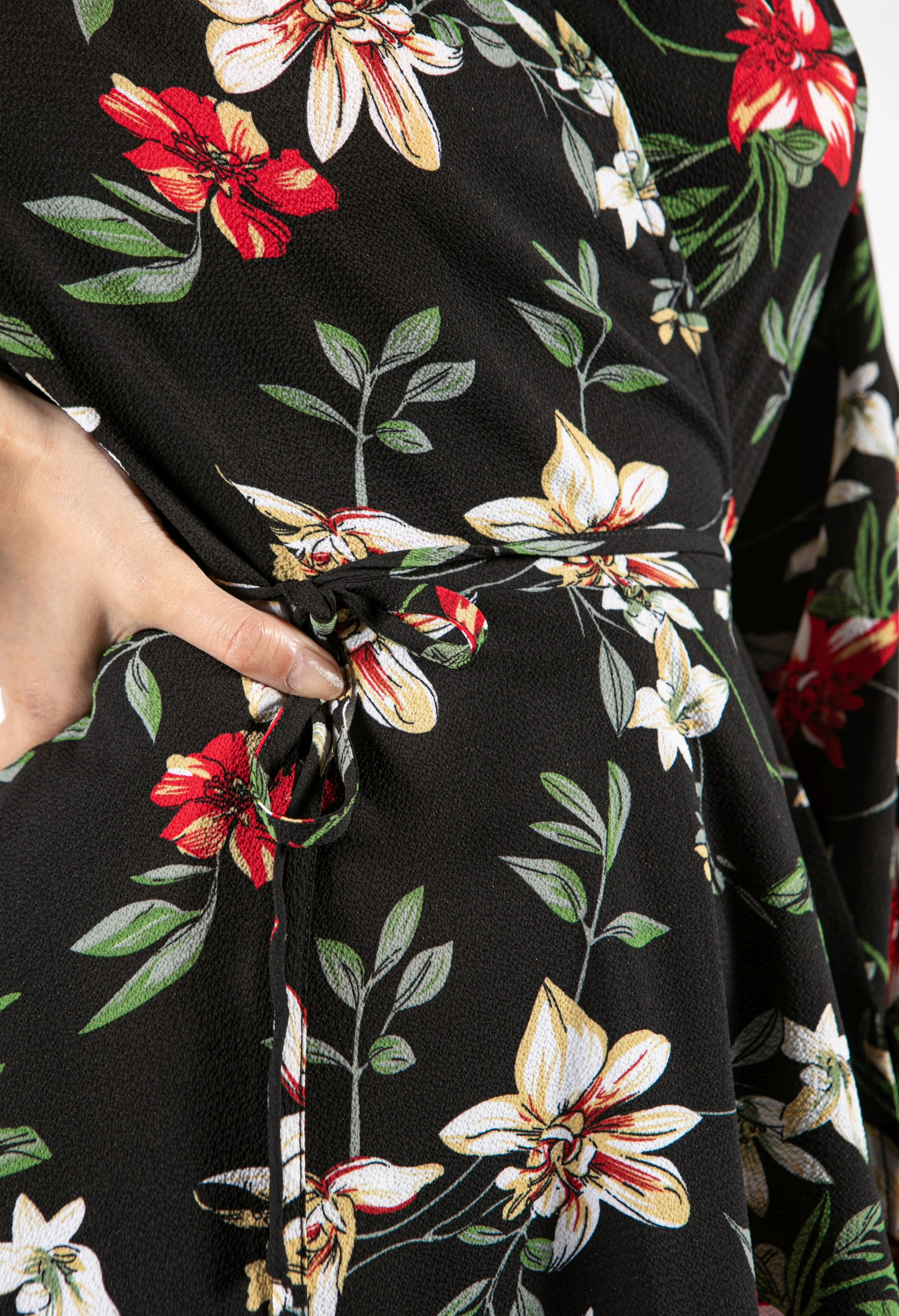 Winter Blossom Wrap Dress - Image 4